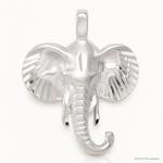 Sterling Silver Satin Elephant Head Charm - Lifestyle View