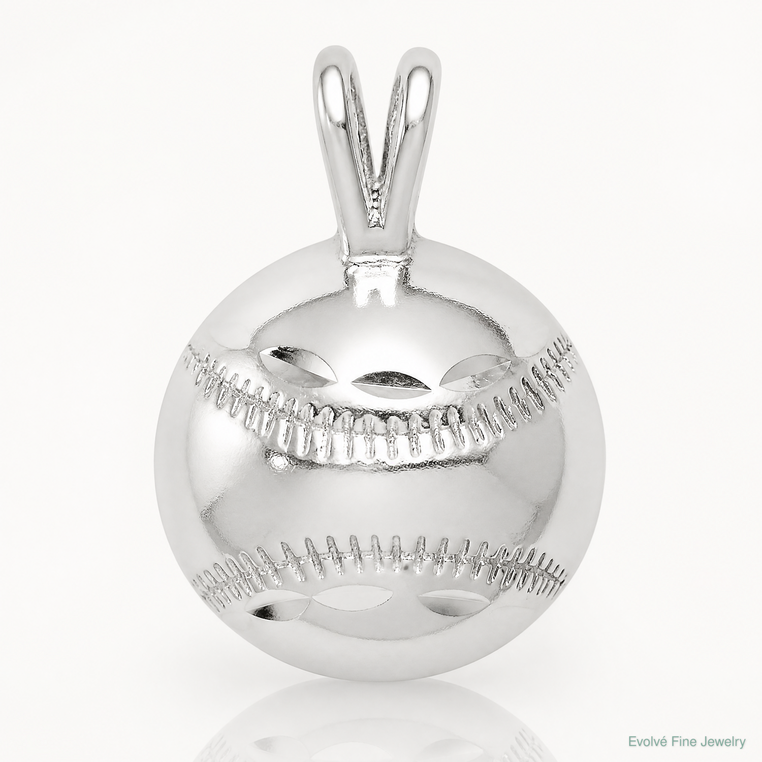 Sterling Silver Baseball Charm - Lifestyle View