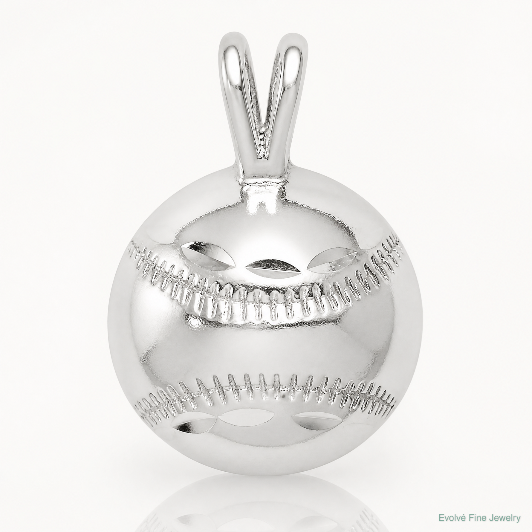 Sterling Silver Baseball Charm - Lifestyle View