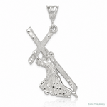 Sterling Silver St. Andrew Cross Pendant - Lifestyle View