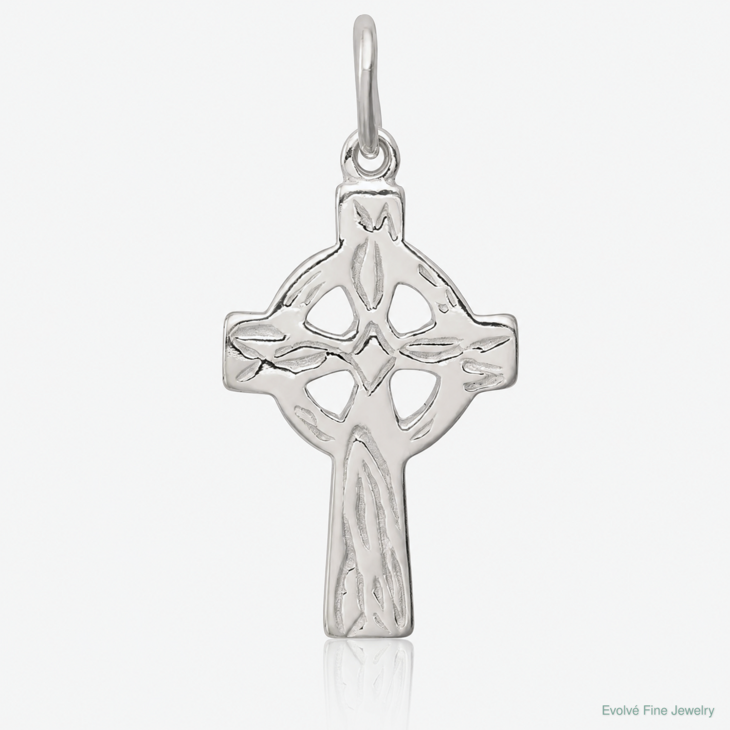 Sterling Silver Celtic Cross Charm - Lifestyle View