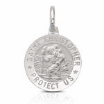 Sterling Silver St. Christopher Medal - Lifestyle View
