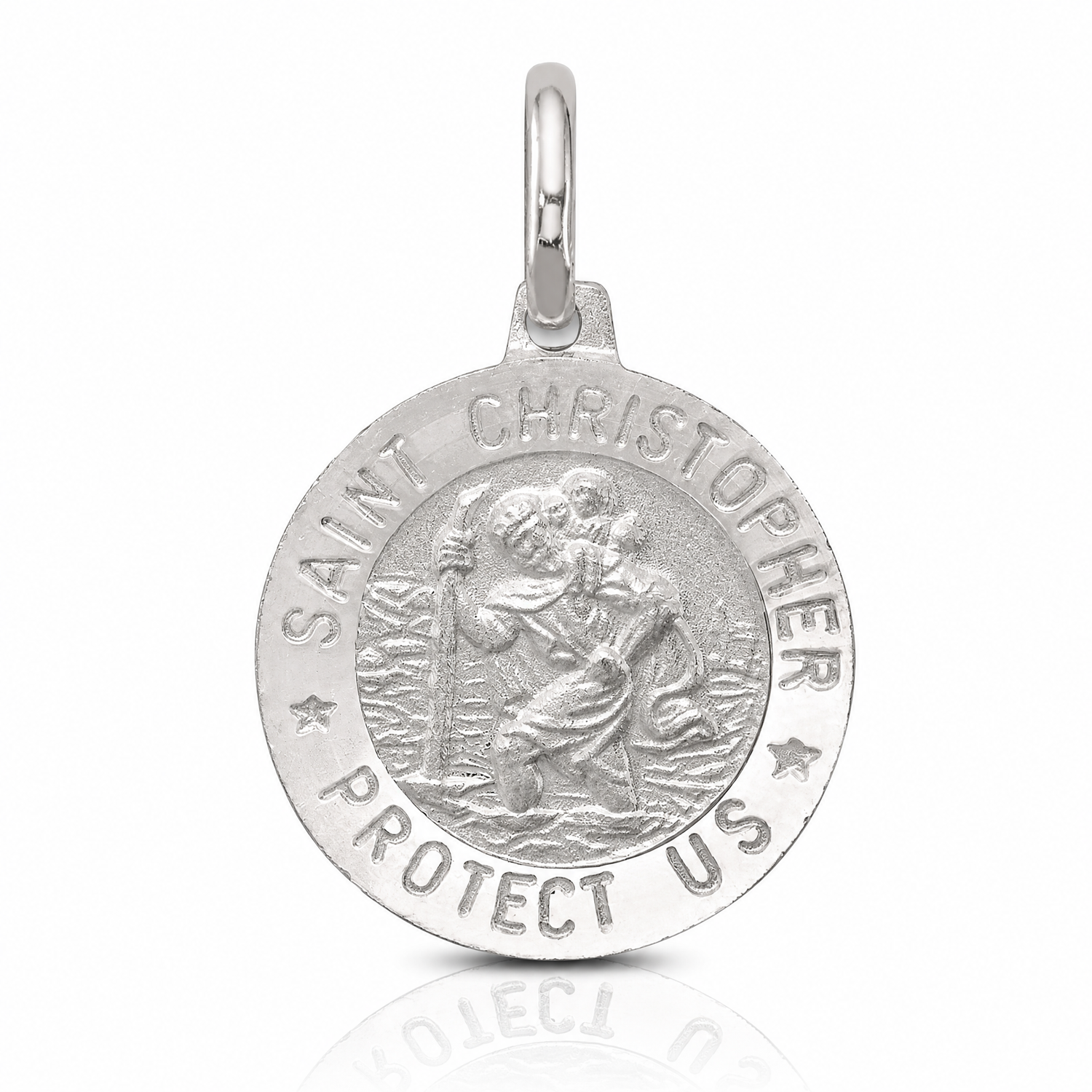 Sterling Silver St. Christopher Medal - Lifestyle View