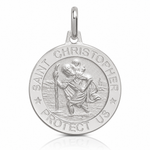 Sterling Silver St. Christopher Medal - Lifestyle View