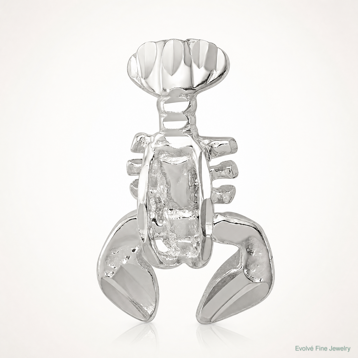 Sterling Silver Lobster Chain Slide Charm - Lifestyle View