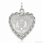 Sterling Silver Rhodium-plated My Confirmation Disc Charm - Lifestyle View
