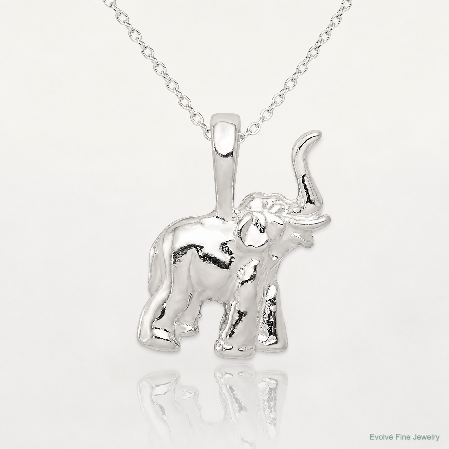 Sterling Silver Elephant Charm - Lifestyle View