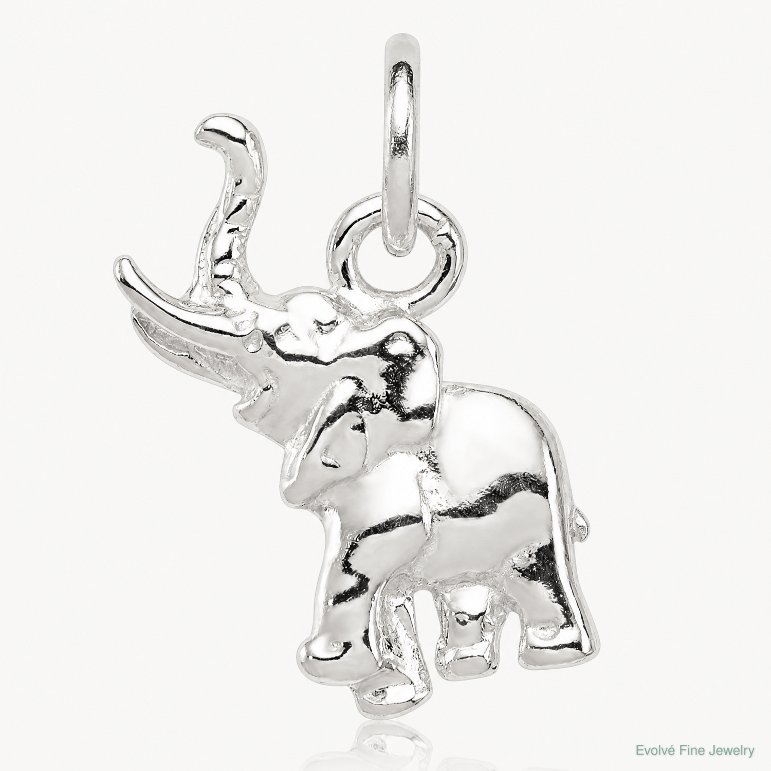 Sterling Silver Elephant Charm - Lifestyle View
