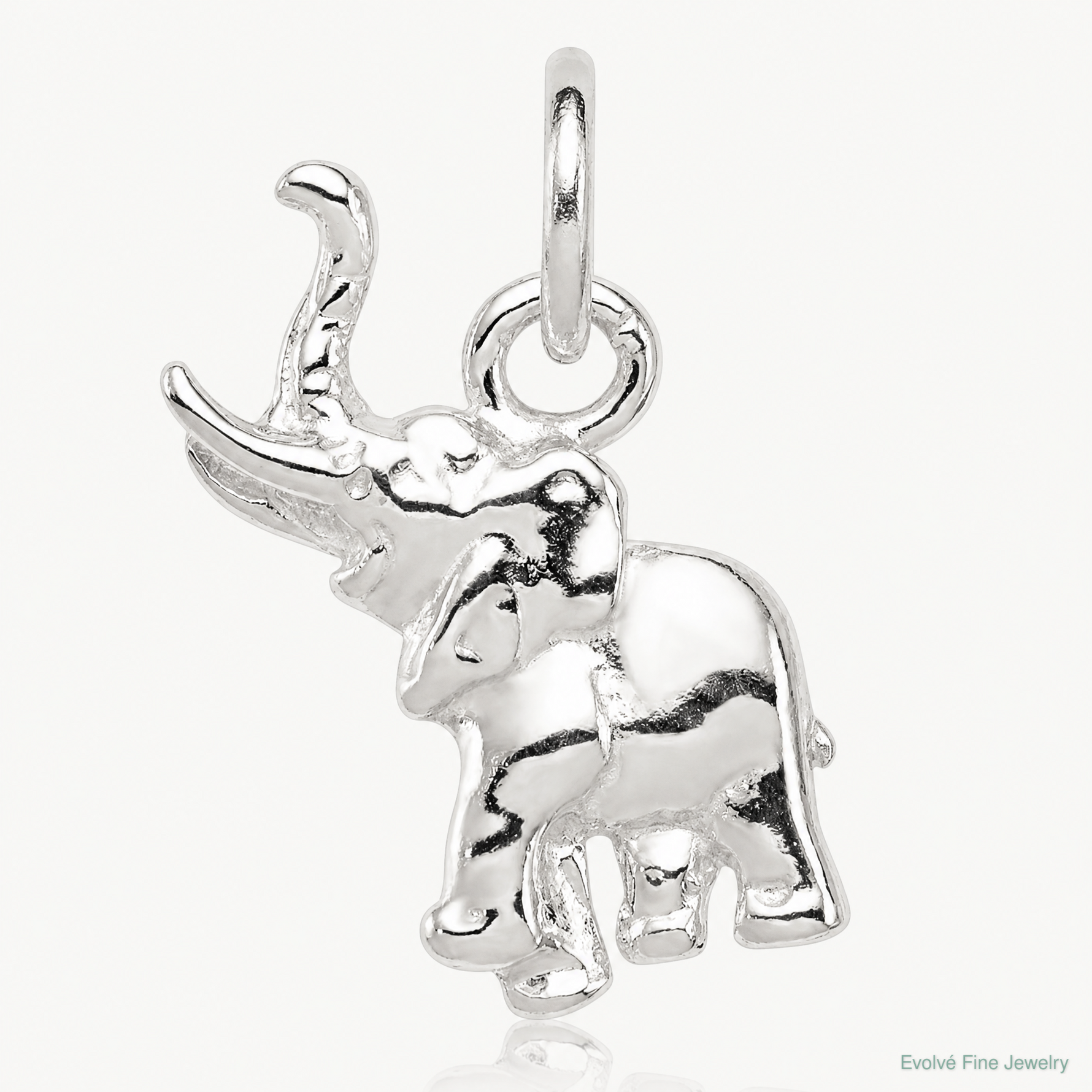 Sterling Silver Elephant Charm - Lifestyle View