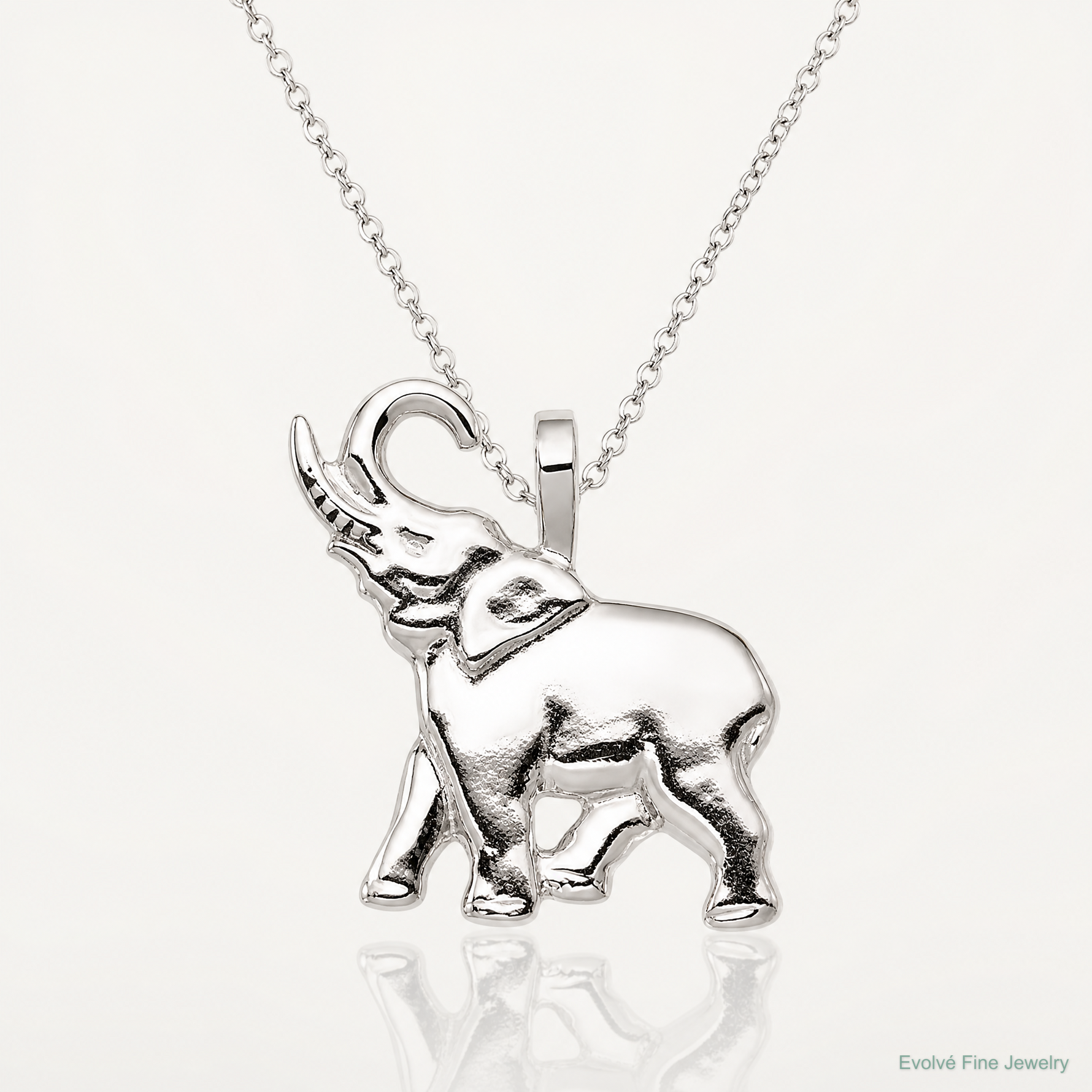 Sterling Silver Elephant Charm - Lifestyle View