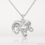Sterling Silver Ram Charm - Lifestyle View