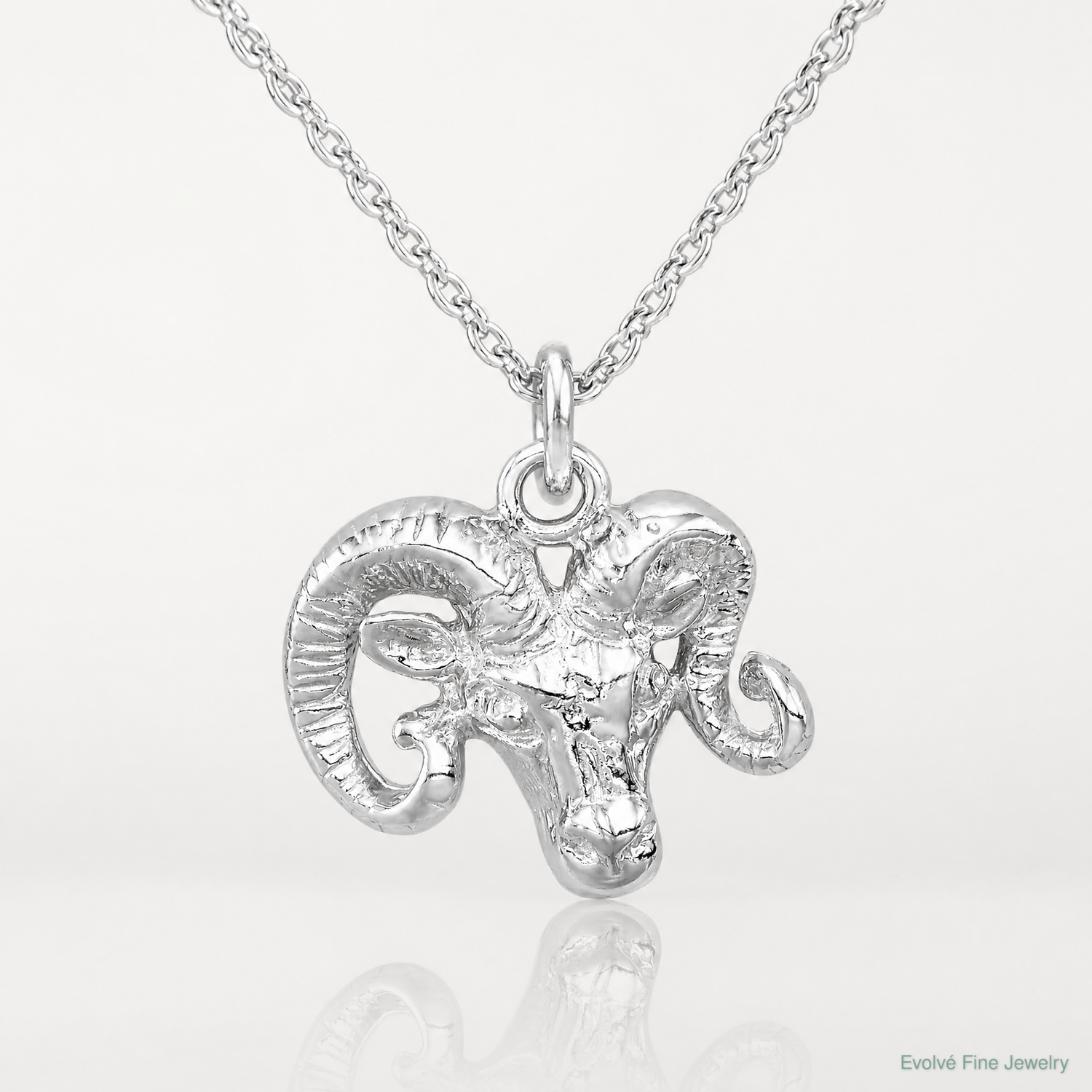 Sterling Silver Ram Charm - Lifestyle View