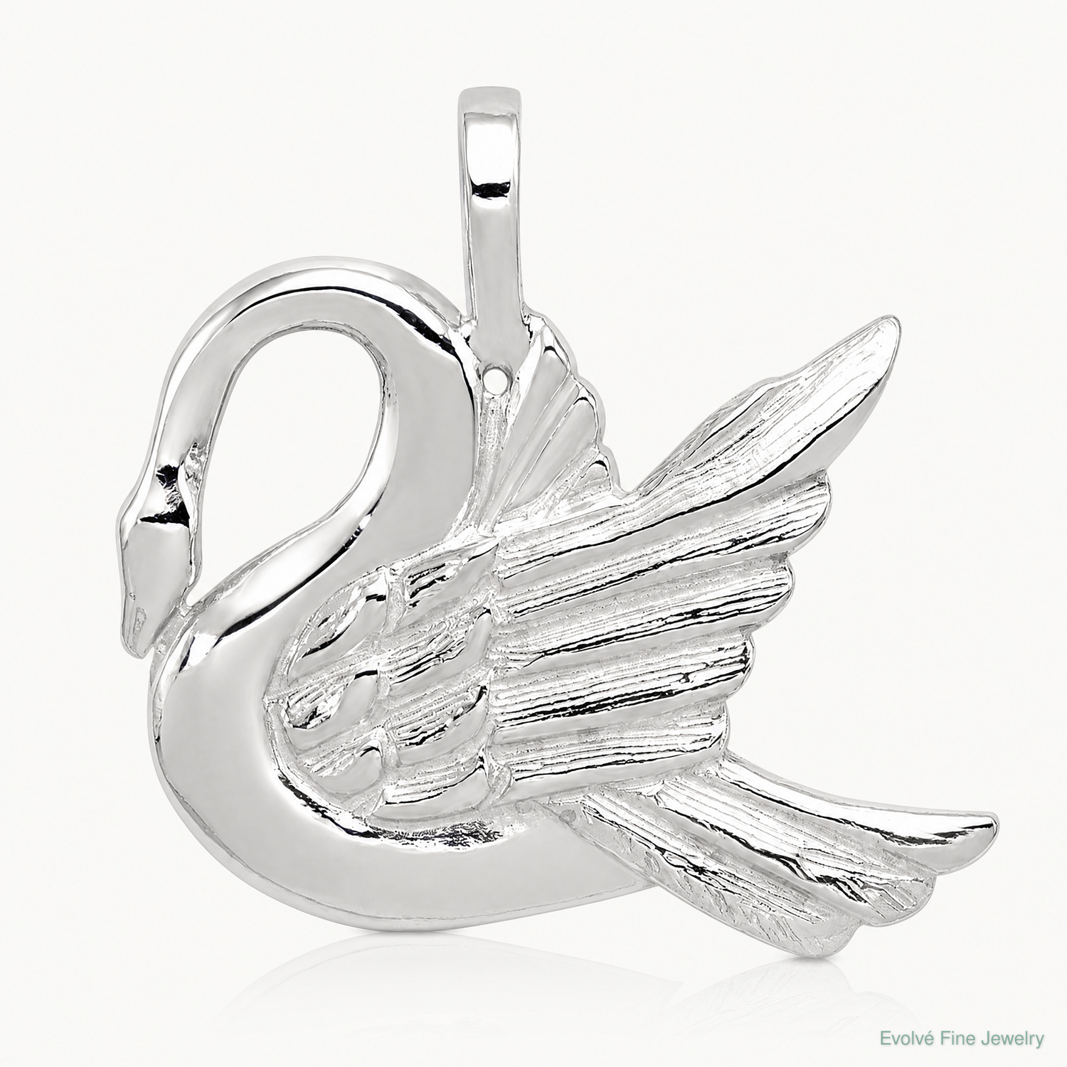 Sterling Silver Swan Charm - Lifestyle View