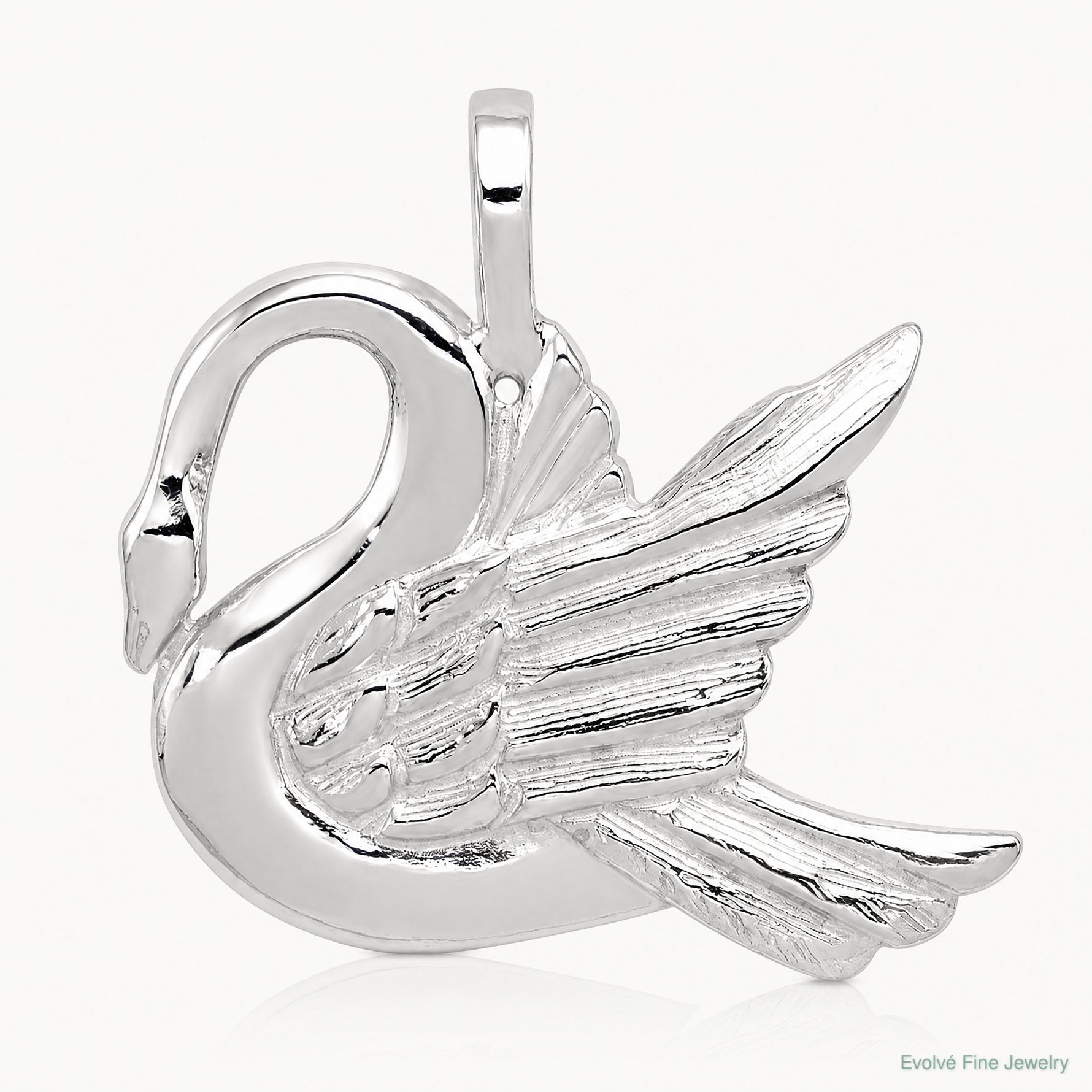 Sterling Silver Swan Charm - Lifestyle View
