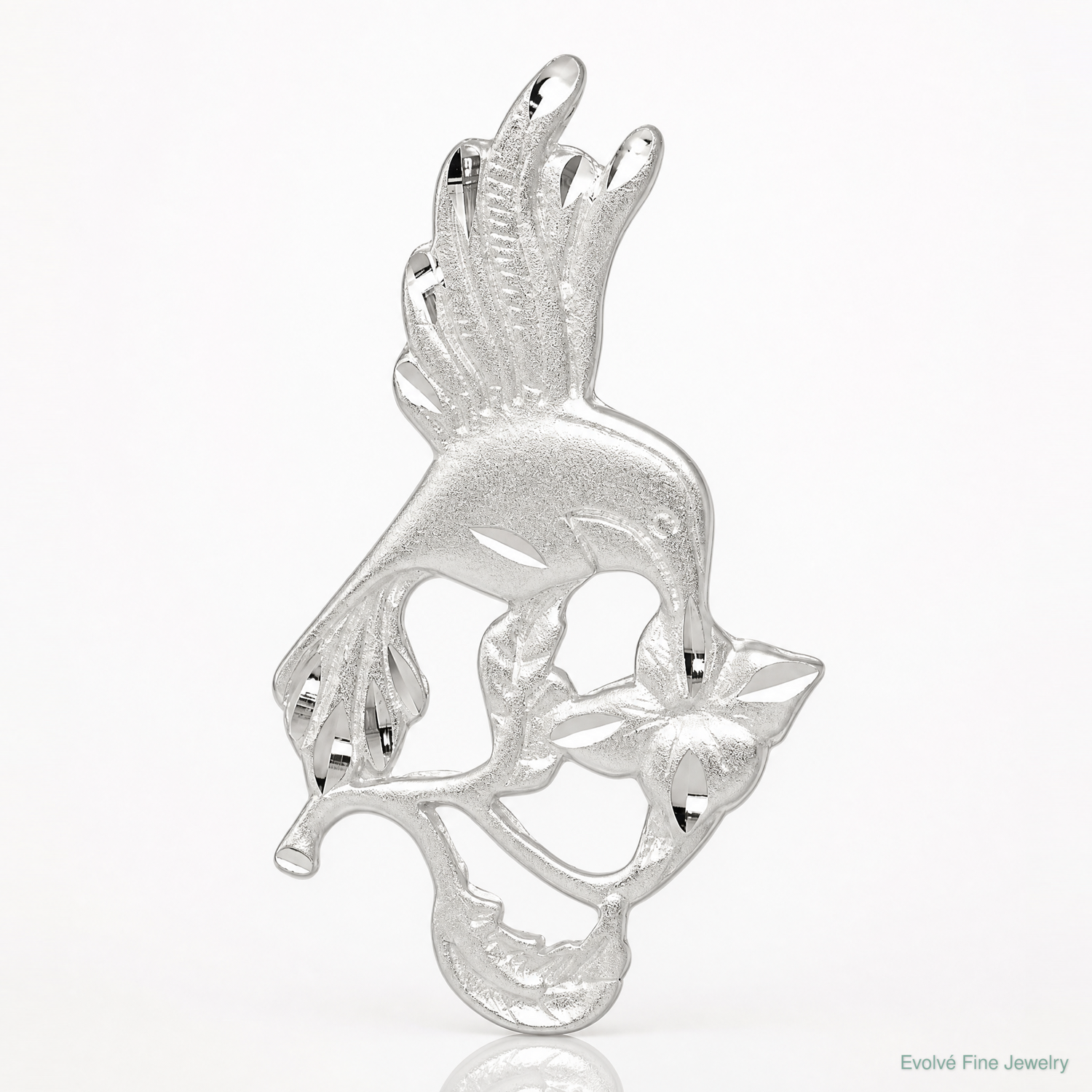 Sterling Silver Hummingbird Charm - Lifestyle View