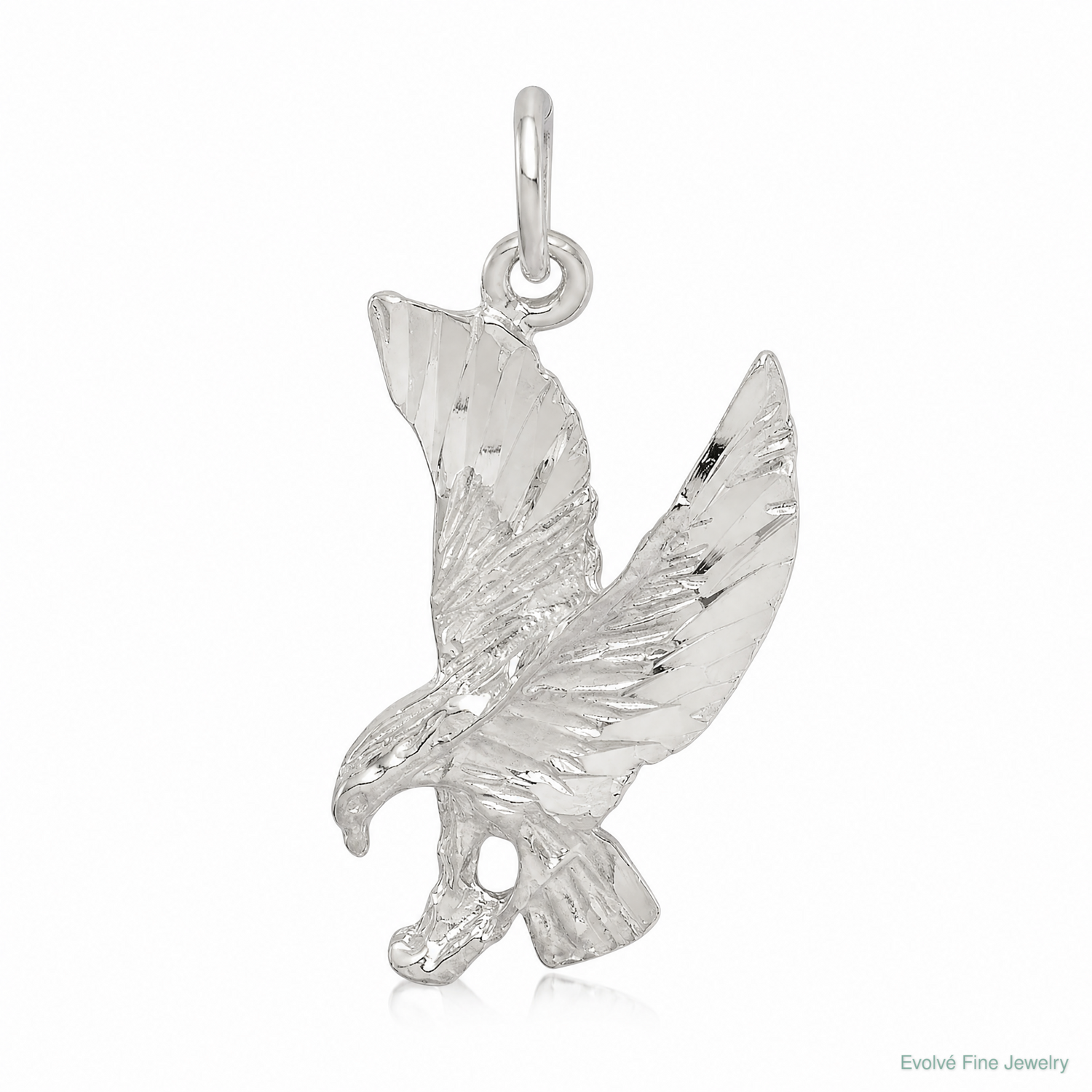 Sterling Silver Eagle Charm - Lifestyle View