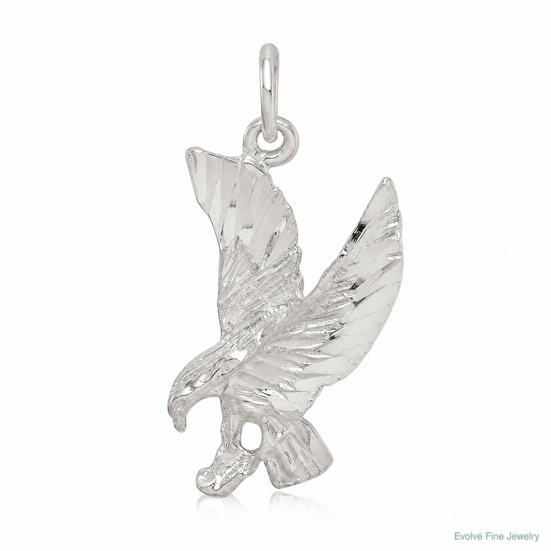 Sterling Silver Eagle Charm - Lifestyle View