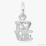 Sterling Silver Love Charm - Lifestyle View