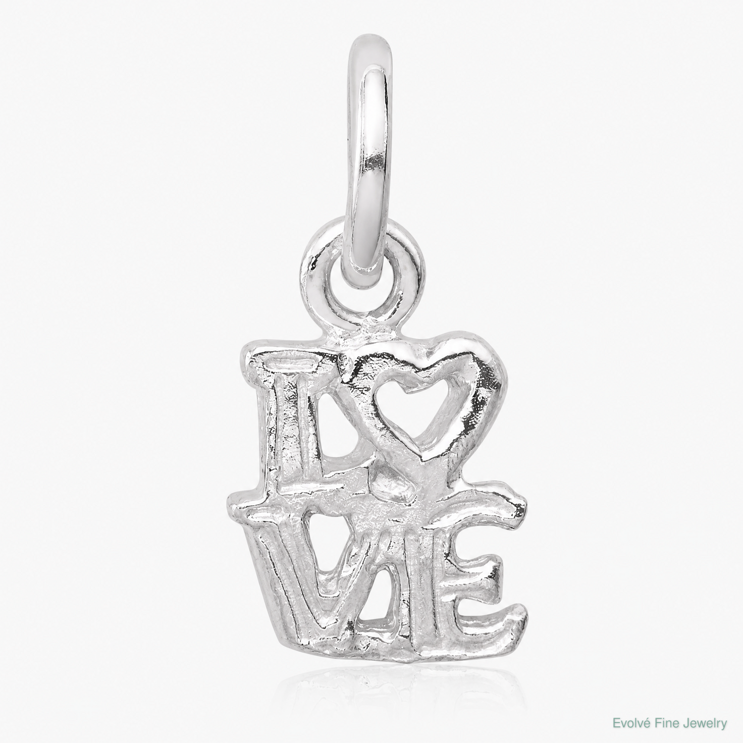Sterling Silver Love Charm - Lifestyle View