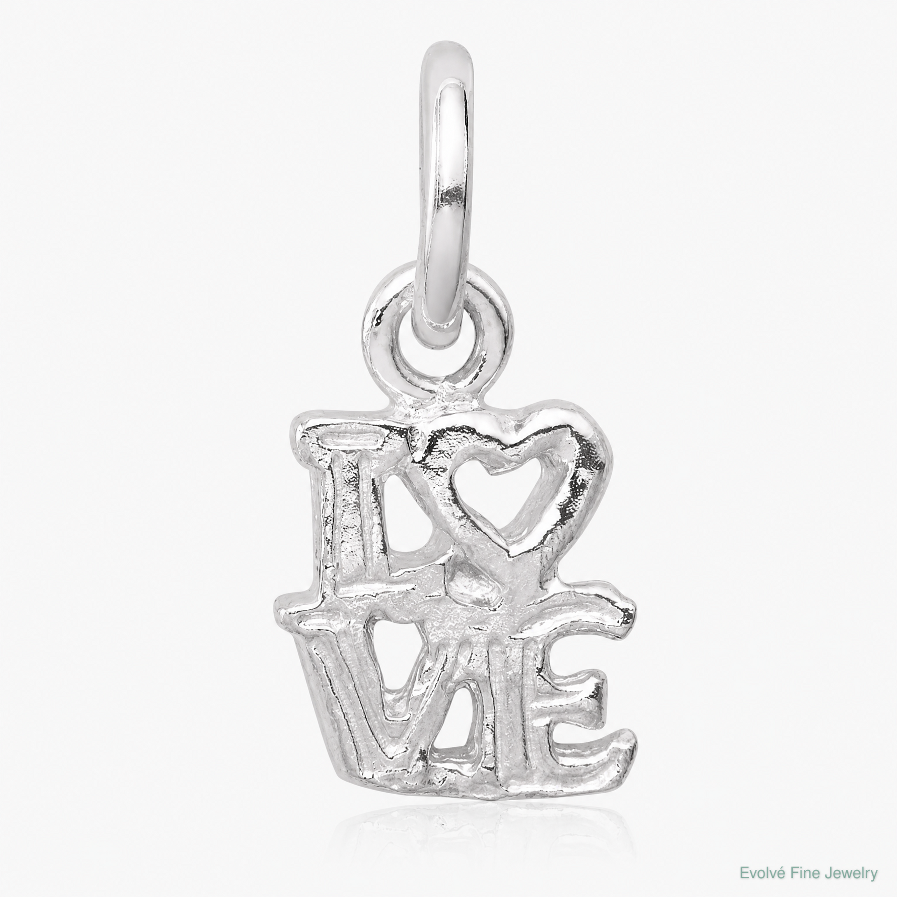 Sterling Silver Love Charm - Lifestyle View