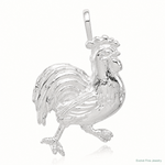 Sterling Silver Rooster Charm - Lifestyle View
