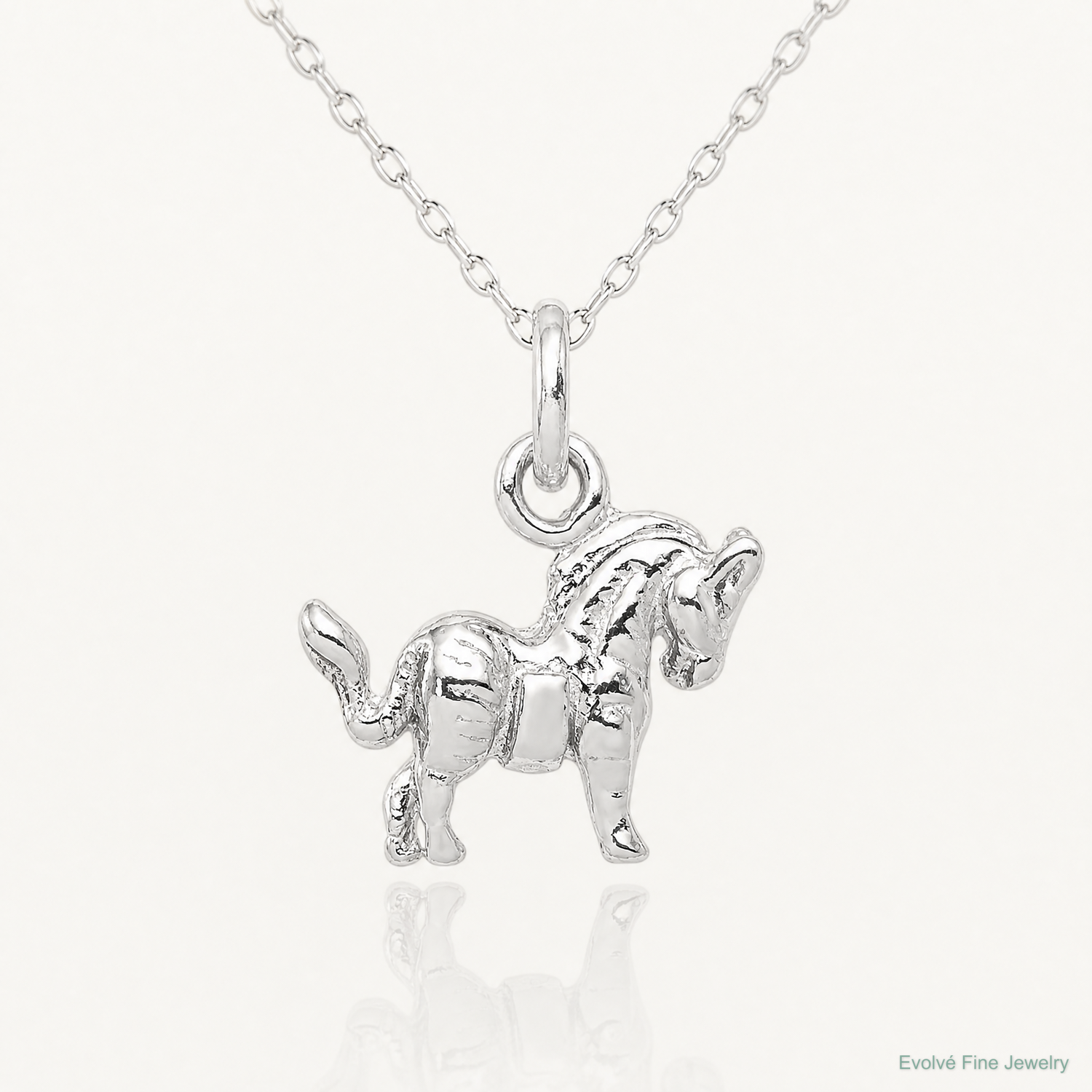 Sterling Silver Horse Charm - Lifestyle View