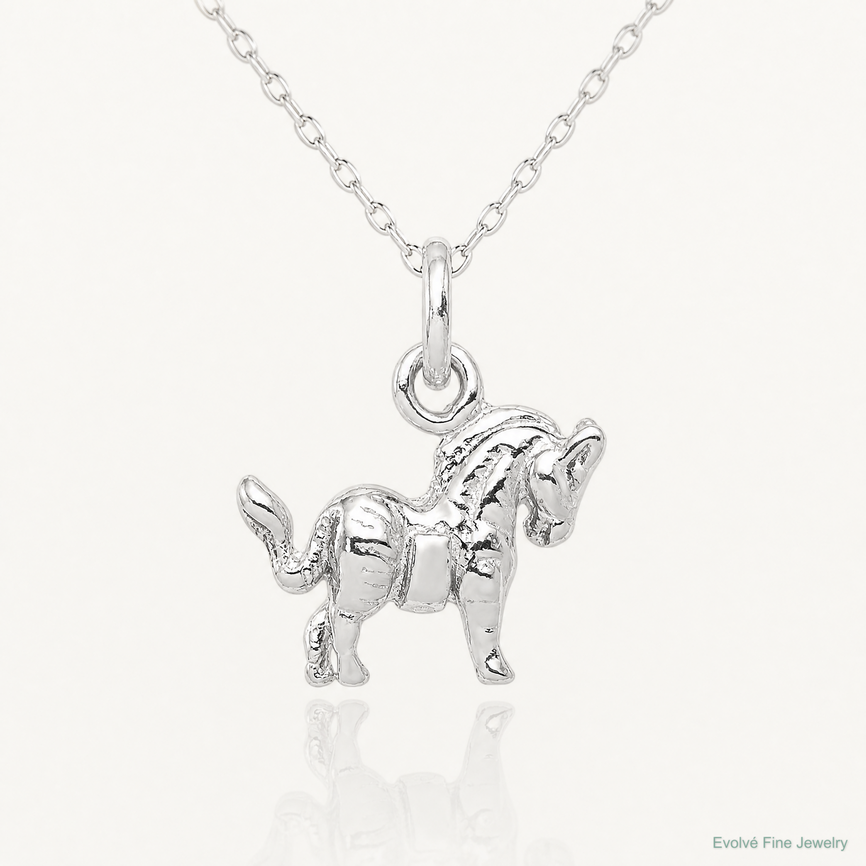Sterling Silver Horse Charm - Lifestyle View