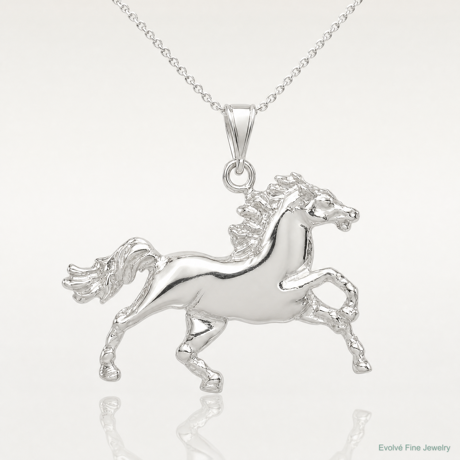 Sterling Silver Horse Charm - Lifestyle View