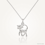 Sterling Silver Cat Charm - Lifestyle View