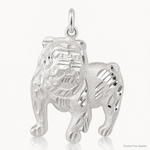 Sterling Silver Bull Dog Charm - Lifestyle View