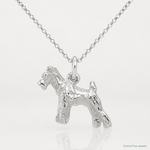 Sterling Silver Schnauzer Charm - Lifestyle View