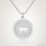 Sterling Silver Rhodium-plated Golden Retriever Disc Charm - Lifestyle View