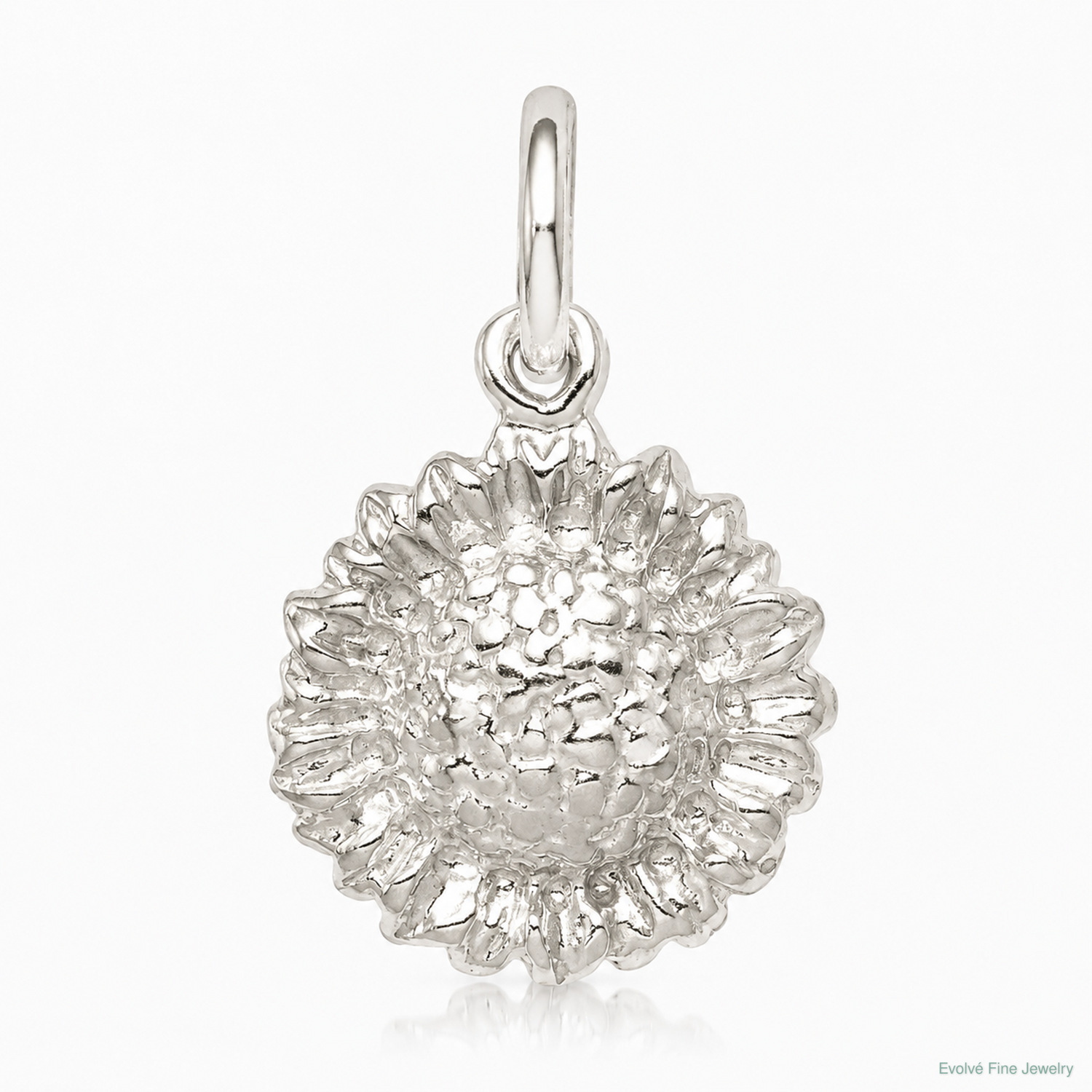 Sterling Silver Sunflower Charm - Lifestyle View