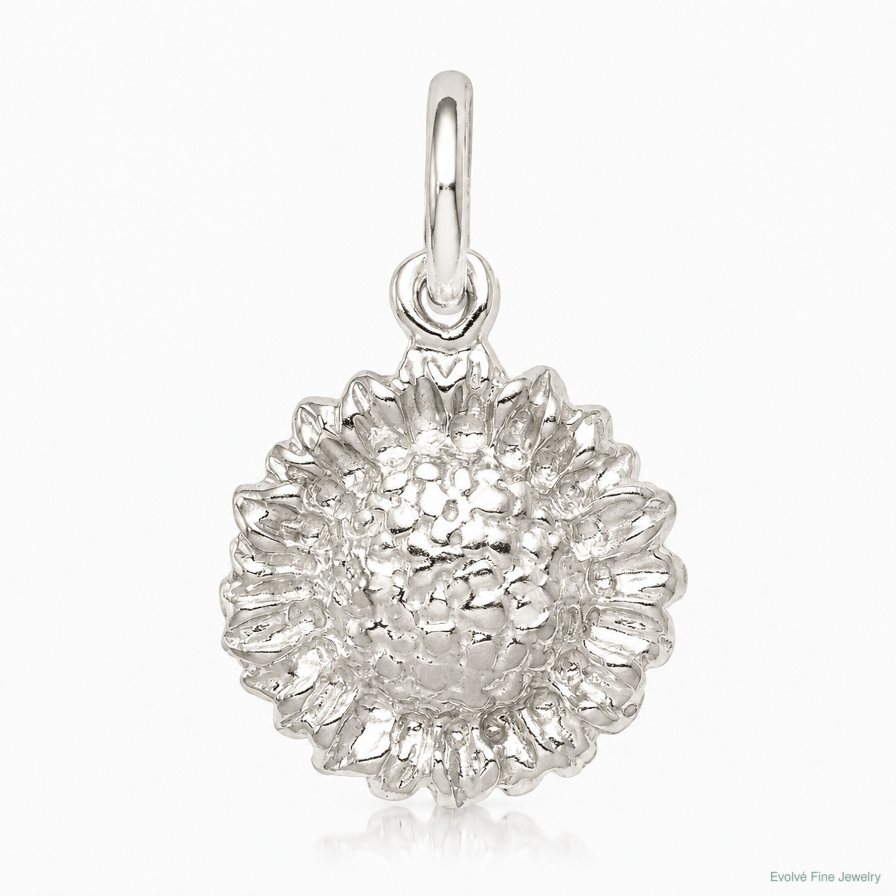 Sterling Silver Sunflower Charm - Lifestyle View
