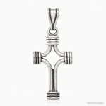 Sterling Silver Antiqued Cross Pendant - Lifestyle View