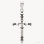 Sterling Silver Antiqued Cross Pendant - Lifestyle View