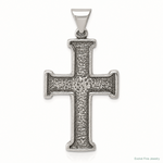 Sterling Silver Antiqued Cross Pendant - Lifestyle View