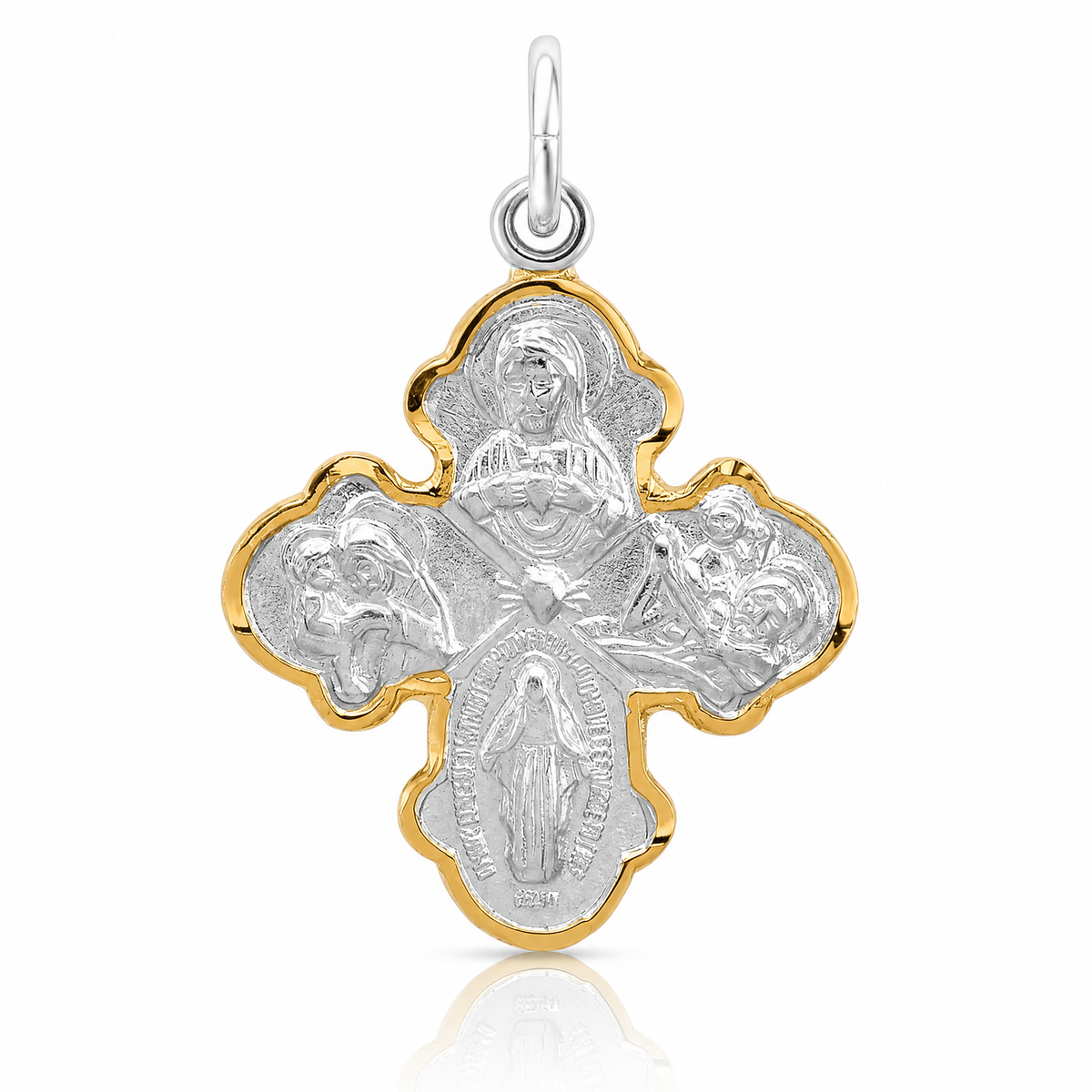 Sterling Silver Platinum-plated & Vermeil 4-way Medal - Lifestyle View