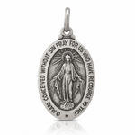 Sterling Silver Antiqued Miraculous Medal - Lifestyle View