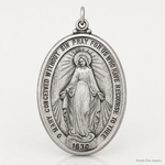 Sterling Silver Antiqued Miraculous Medal - Lifestyle View