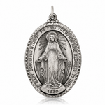 Sterling Silver Antiqued Miraculous Medal - Lifestyle View