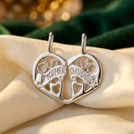 Sterling Silver Mother/Daughter Break apart Charm - Lifestyle View
