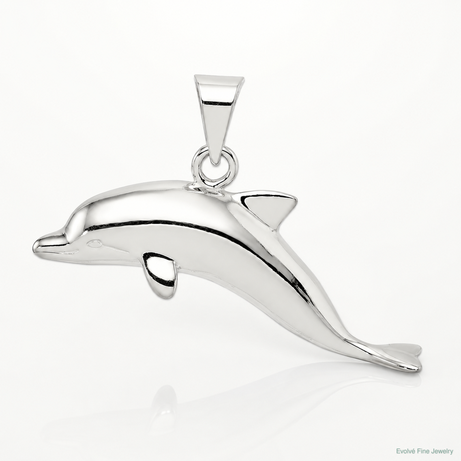 Sterling Silver Dolphin Pendant - Lifestyle View