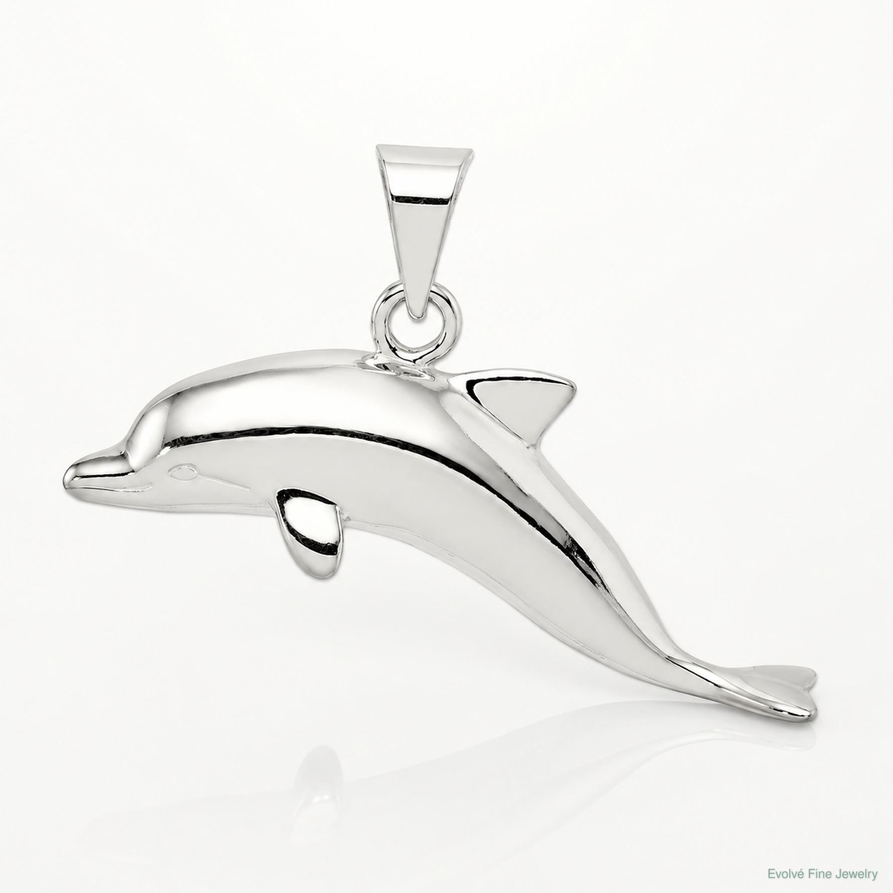 Sterling Silver Dolphin Pendant - Lifestyle View