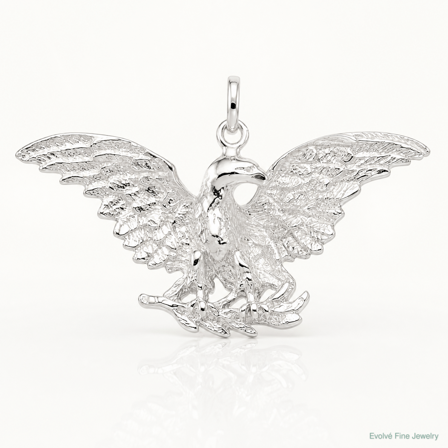 Sterling Silver Eagle Charm - Lifestyle View
