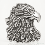 Sterling Silver Antiqued Eagle Head Pendant - Lifestyle View