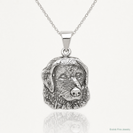 Sterling Silver Antiqued Dog Charm - Lifestyle View