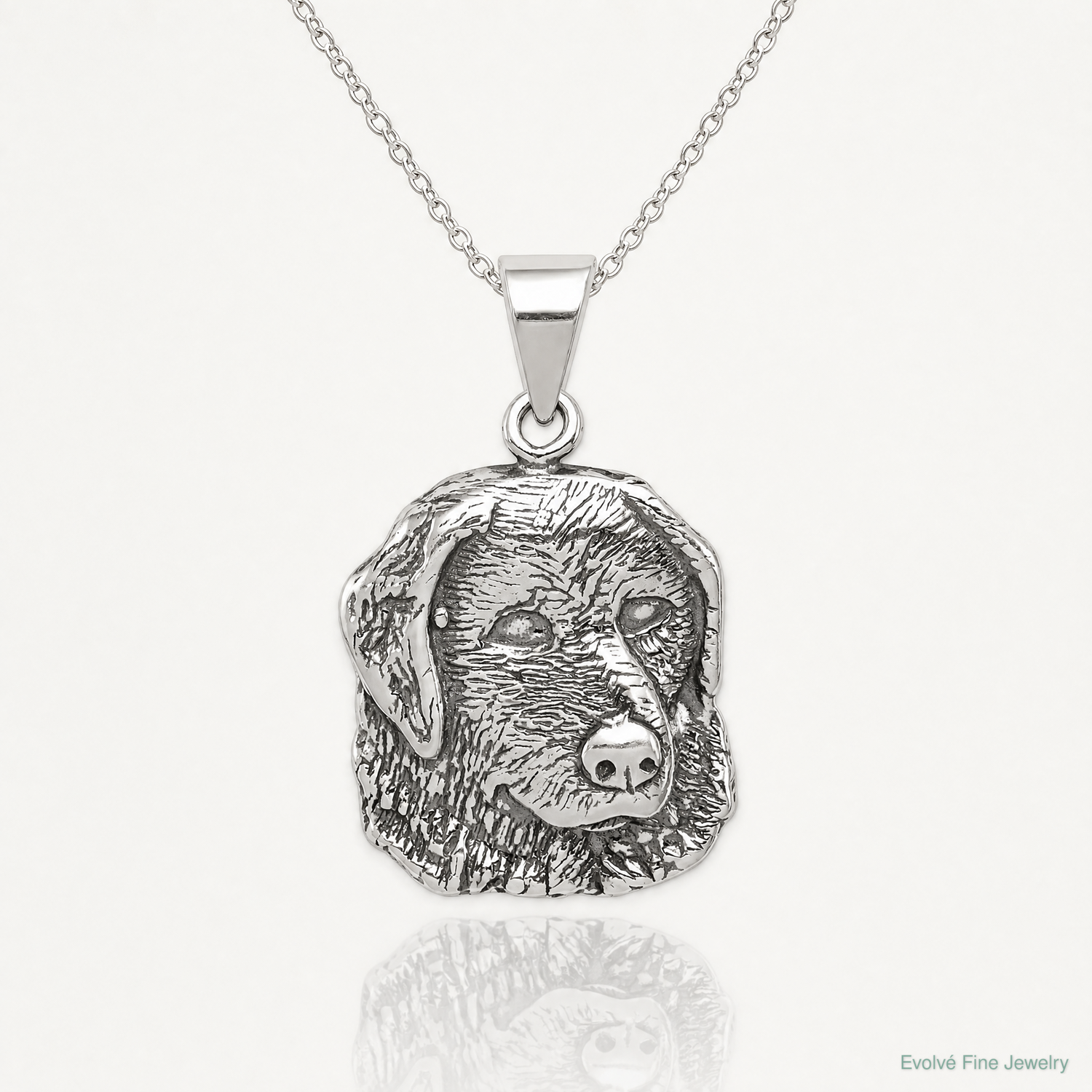 Sterling Silver Antiqued Dog Charm - Lifestyle View