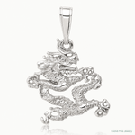 Sterling Silver Dragon Pendant - Lifestyle View