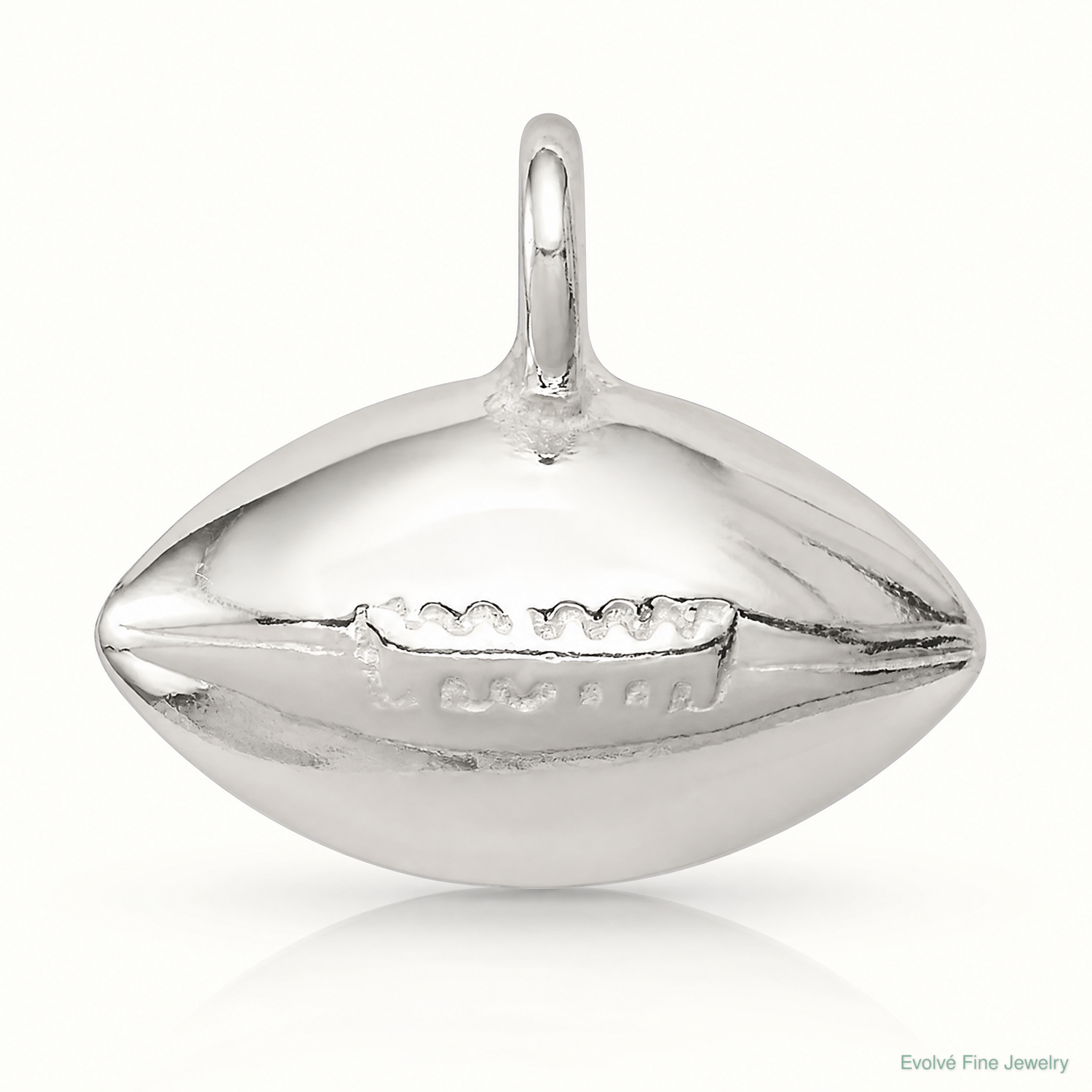 Sterling Silver Football Pendant - Lifestyle View
